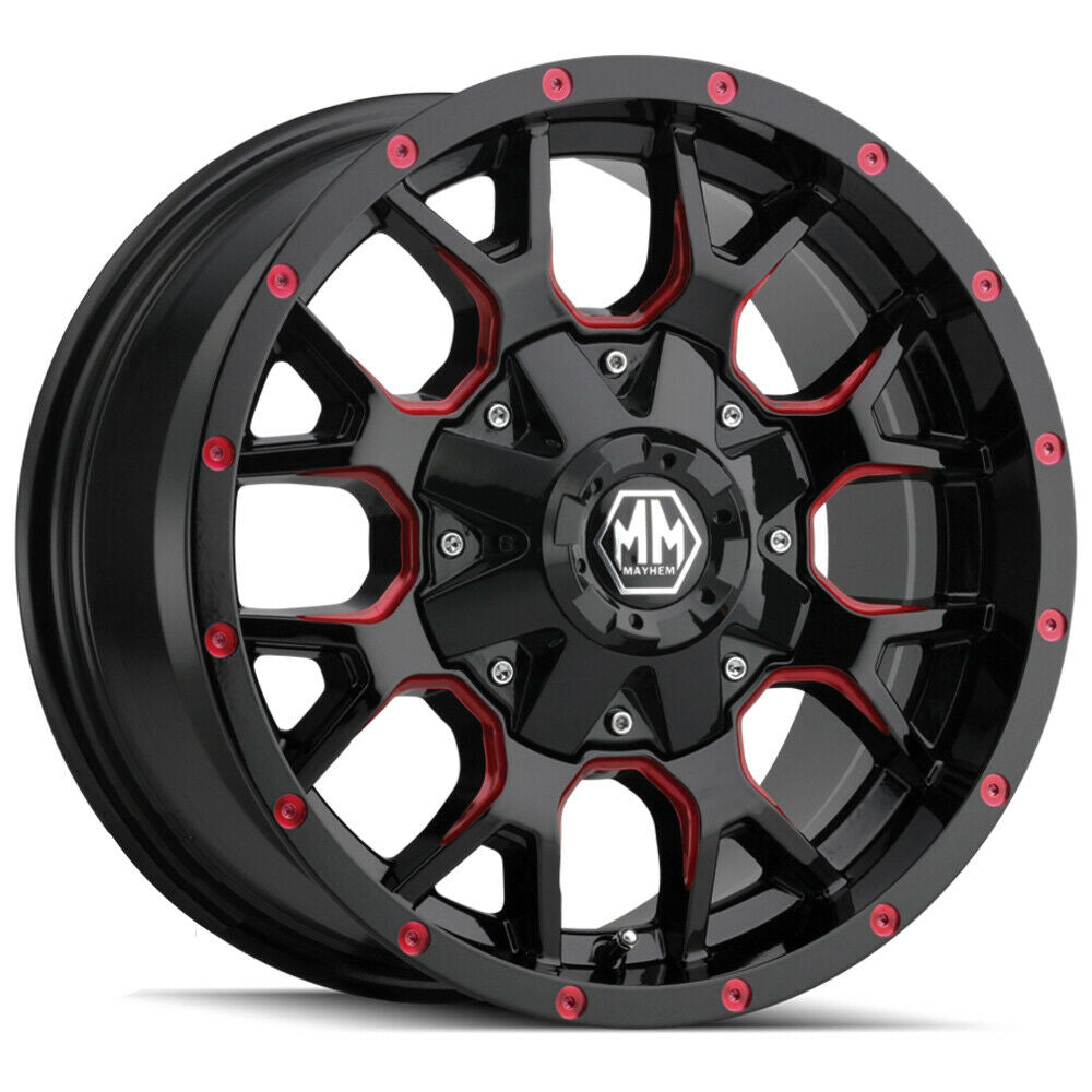 Mayhem Wheels 8015 Warrior Black Red