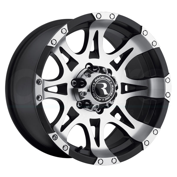 Raceline Wheels 982 Raptor Machined Black