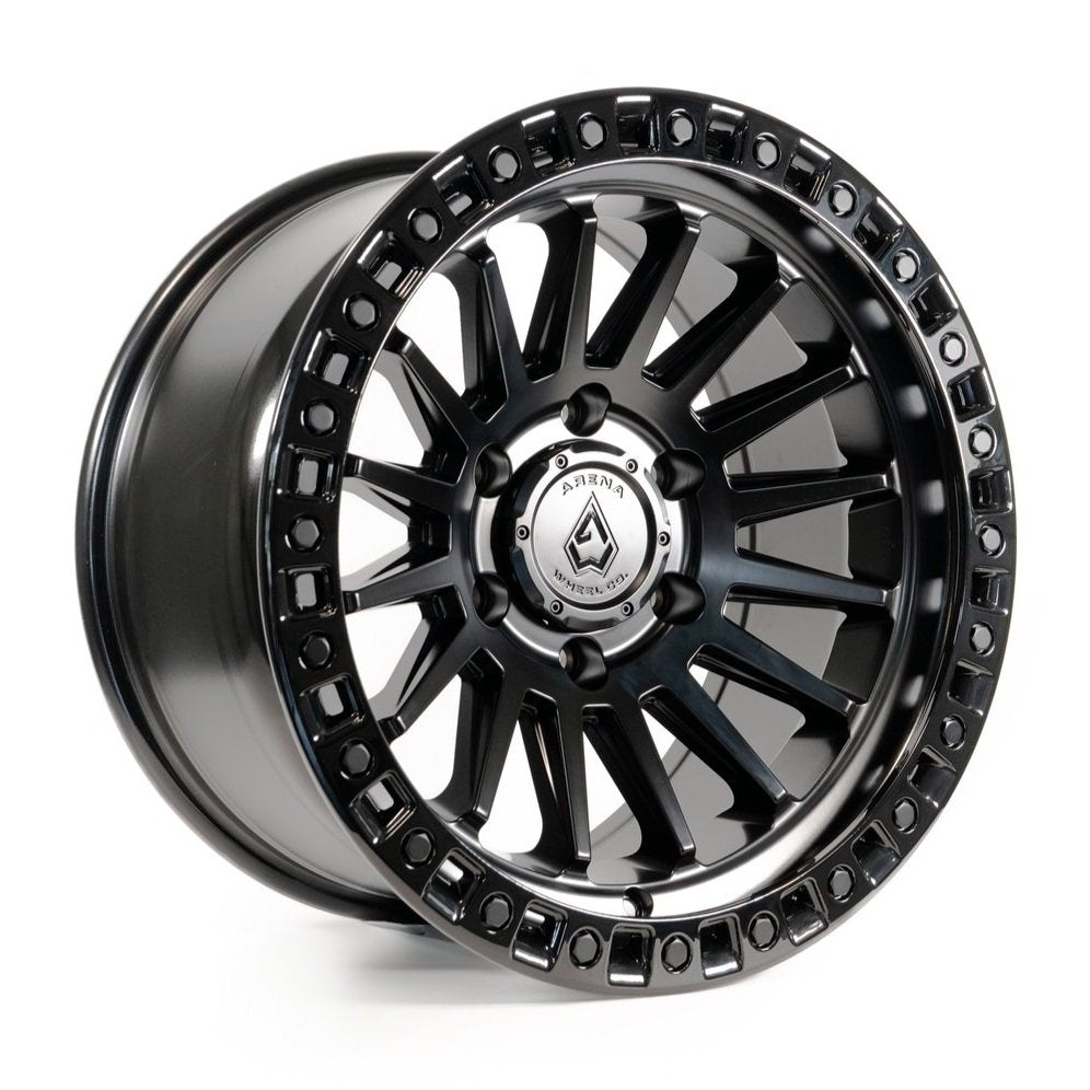 Arena Wheels Mesa Satin Black Gloss Black Lip