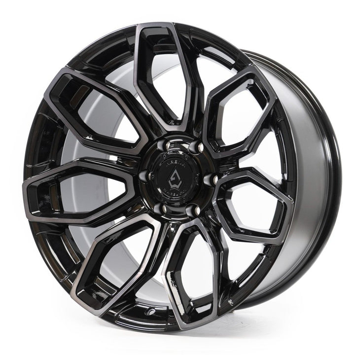 Arena Wheels Cobra Black Brushed Tint Face