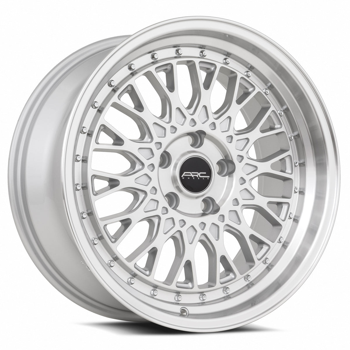 Vors AR1 18x8.5 Silver Machined wheel - three-quarter studio view
