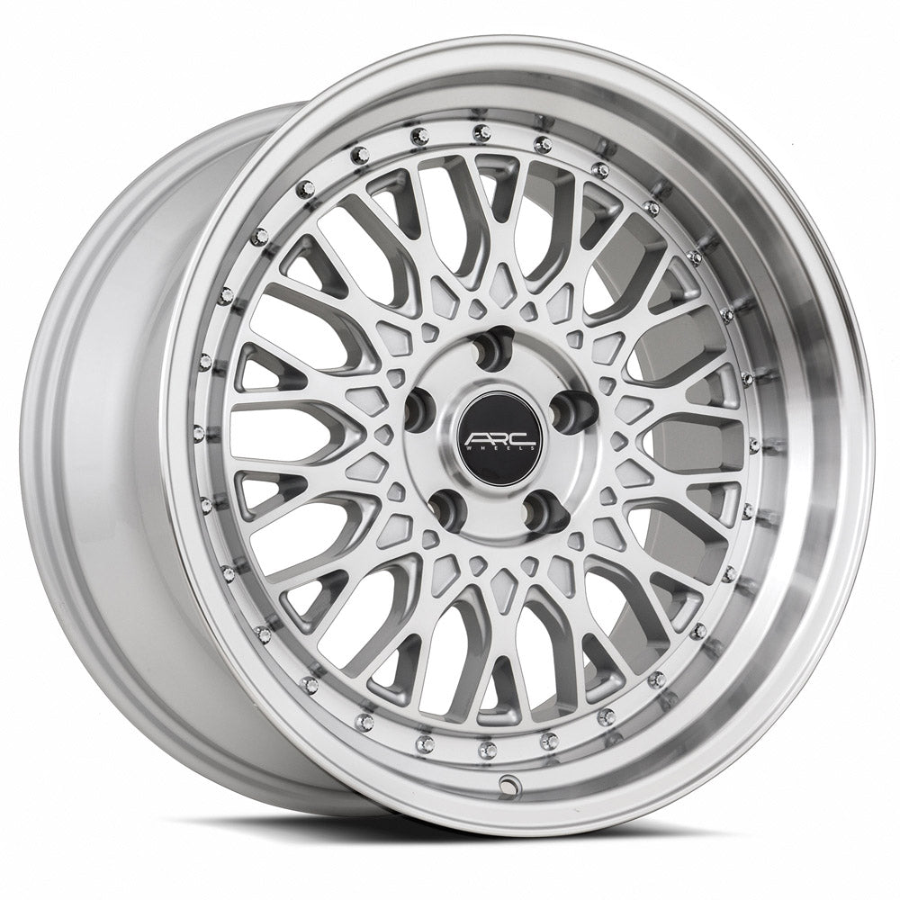 Vors AR1 18x9.5 Silver Machined wheel - three-quarter studio view