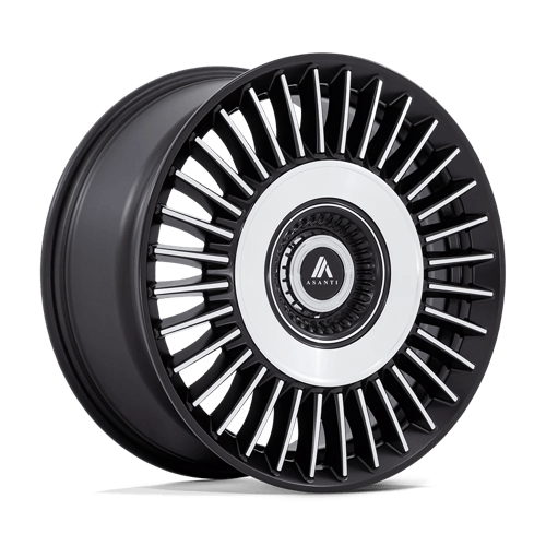 Asanti Wheels AB040 Tiara Satin Black Bright Mach Face
