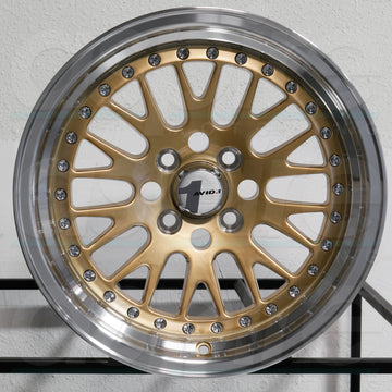 AVID1 Wheels AV12 Black Gold Rivets