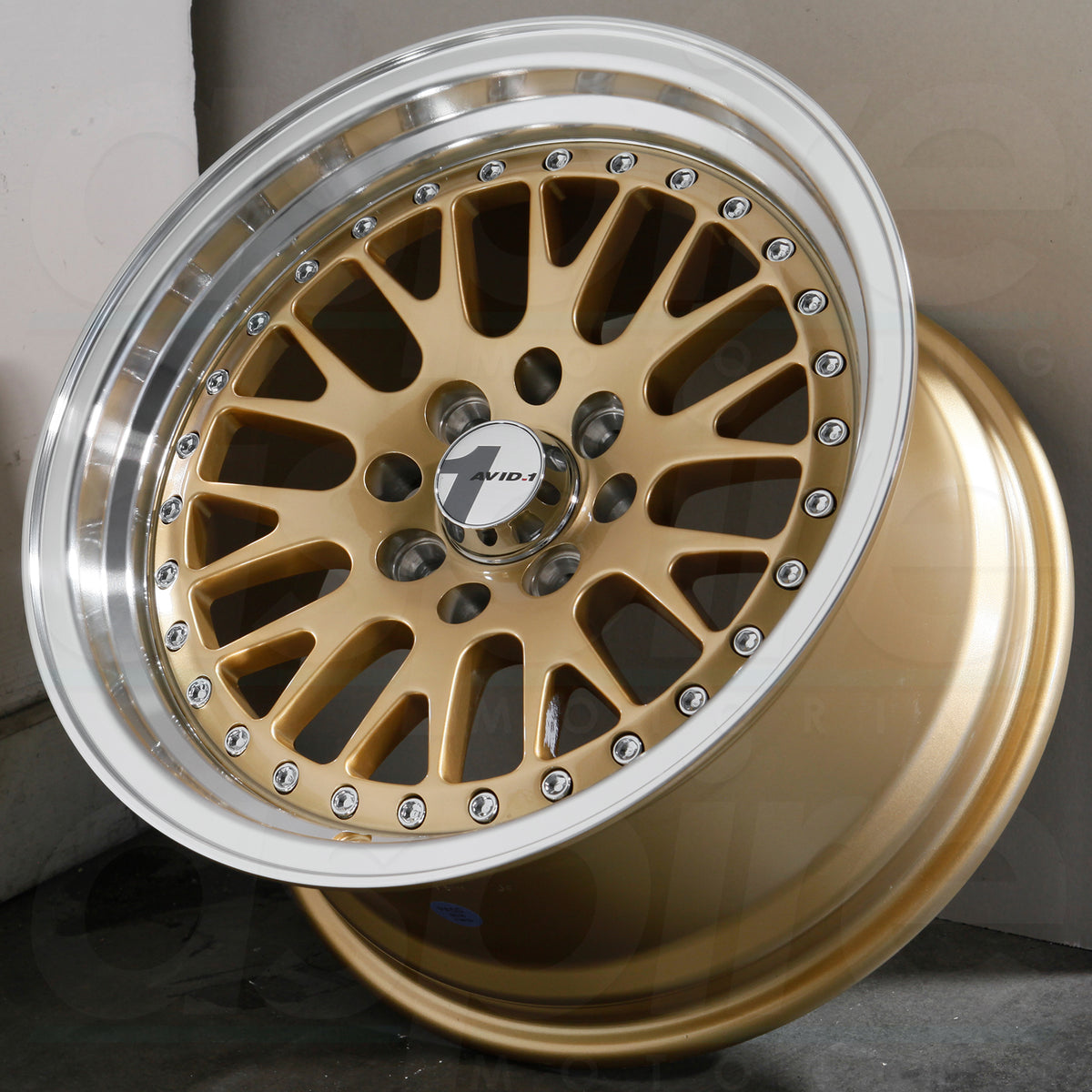 AVID1 Wheels AV12 Gold Machined Lip