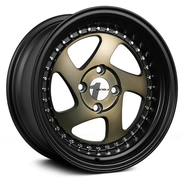 AVID1 Wheels AV19 Black Gold Rivets