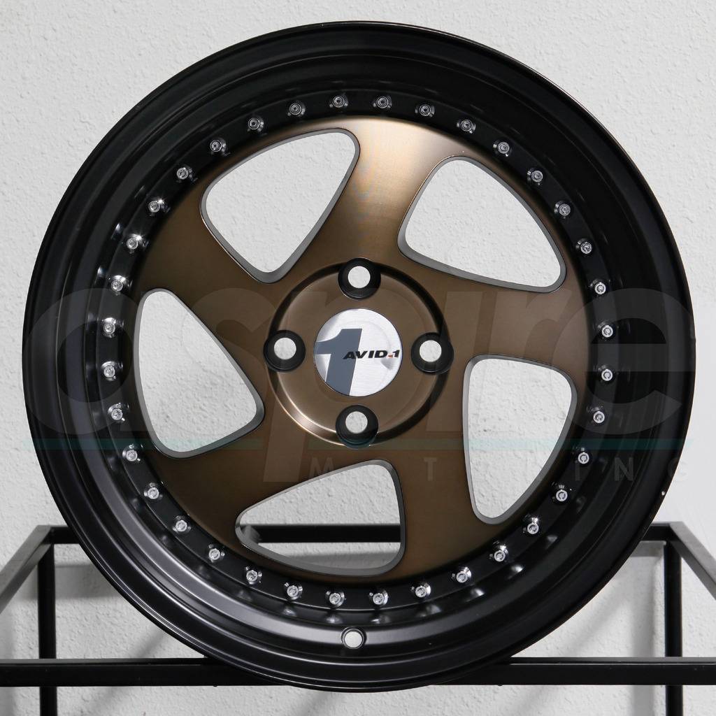 AVID1 Wheels AV19 Black Gold Rivets