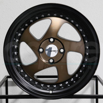 AVID1 Wheels AV19 Black Gold Rivets