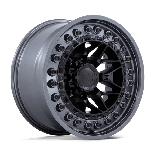 Black Rhino Wheels Alpha Matte Black with Gunmetal Lip