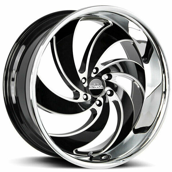 Strada Classics Wheels C06 Retro 6 Black Milled SS Lip