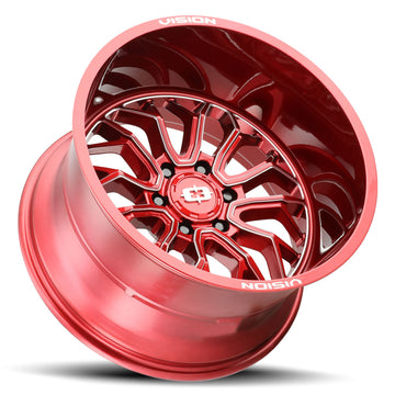 Vision Wheels 402 Riot Red Milled