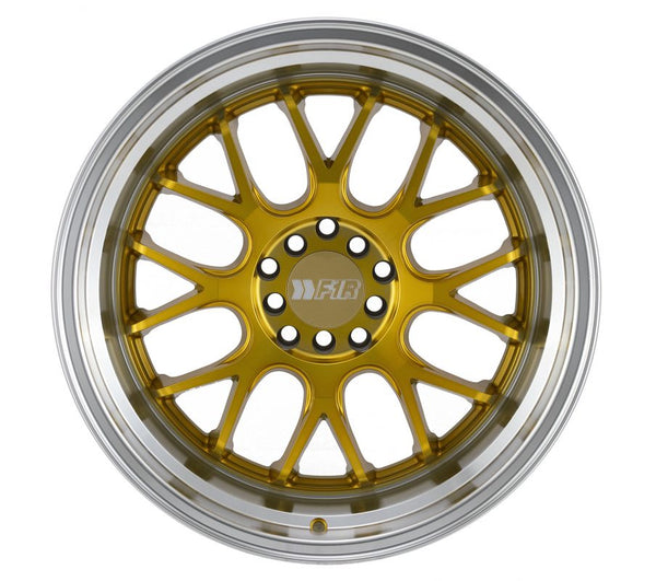 F1R Wheels F21 v2 Machine Gold Polish Lip
