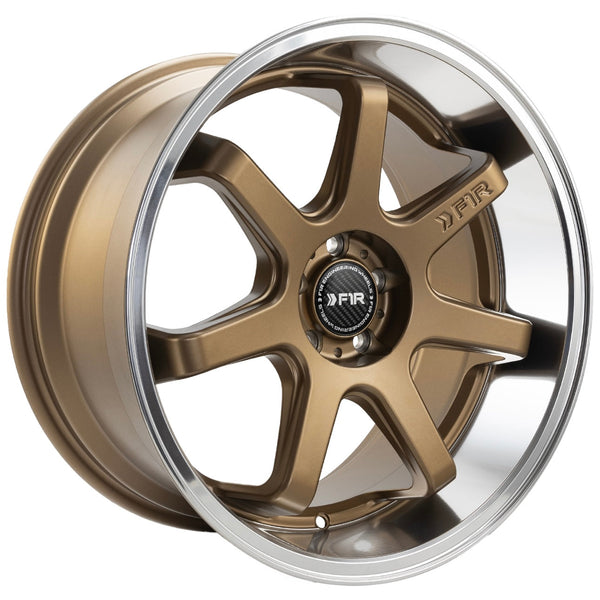 F1R Wheels FC7 Satin Bronze Polish Lip