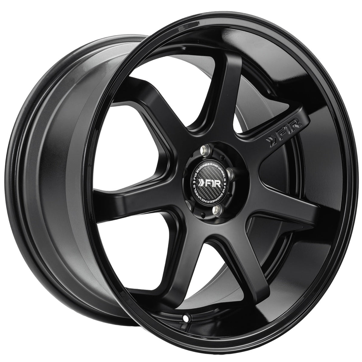 F1R Wheels FC7 Matte Black Gloss Black Lip