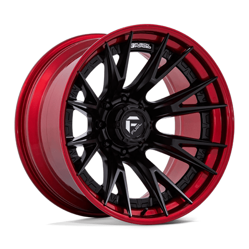 Fuel Off-Road Wheels FC402 Catalyst Matte Black with Candy Red Lip