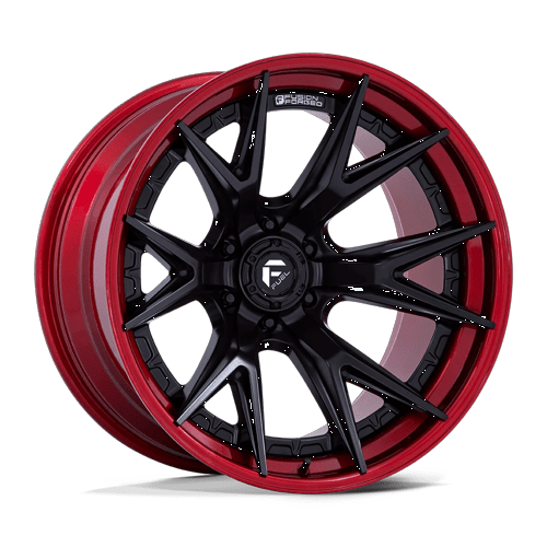 Fuel Off-Road Wheels FC402 Catalyst Matte Black with Candy Red Lip