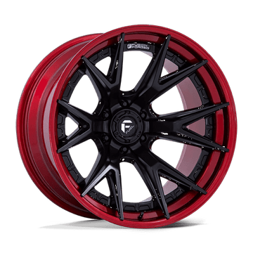 Fuel Off-Road Wheels FC402 Catalyst Matte Black with Candy Red Lip
