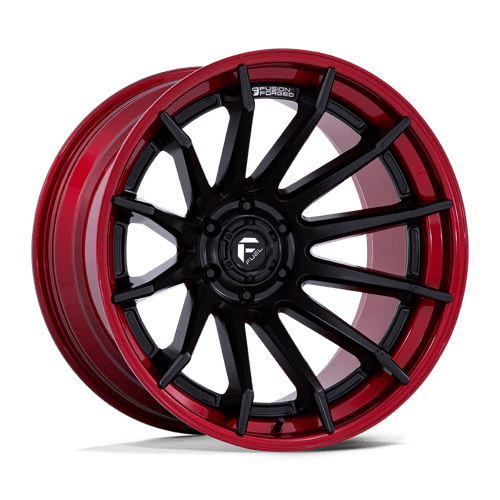 Fuel Off-Road Wheels FC403 Burn Matte Black with Candy Red Lip