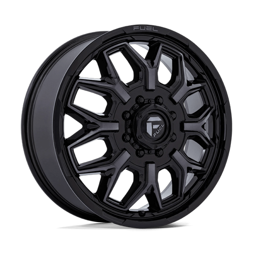 Fuel Off-Road Wheels D875 Flux Dually Gloss Black Brushed Face with Gray Tint