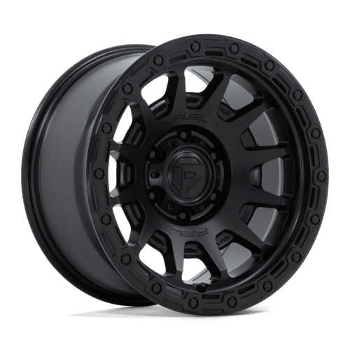 Fuel Off-Road Wheels FC884 Fortress Matte Black with Gloss Black Lip