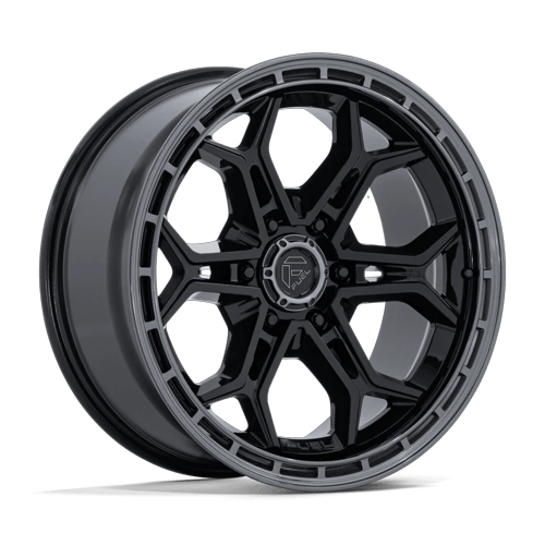 Fuel Off-Road Wheels FC896 Heathen Gloss Black with Gloss Gunmetal Lip