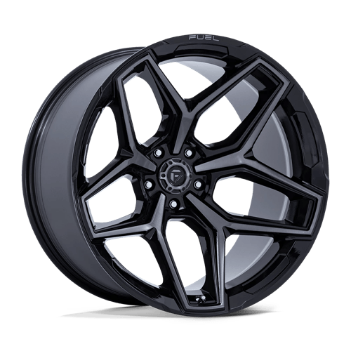 Fuel Off-Road Wheels Flux Gloss Black Brushed Face with Gray Tint