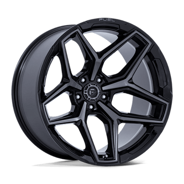Fuel Off-Road Wheels Flux Gloss Black Brushed Face with Gray Tint