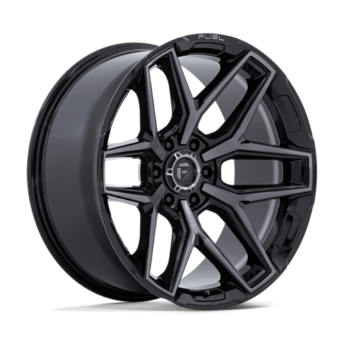 Fuel Off-Road Wheels Flux Gloss Black Brushed Face with Gray Tint