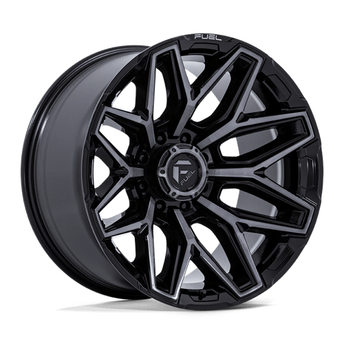 Fuel Off-Road Wheels Flux Gloss Black Brushed Face with Gray Tint