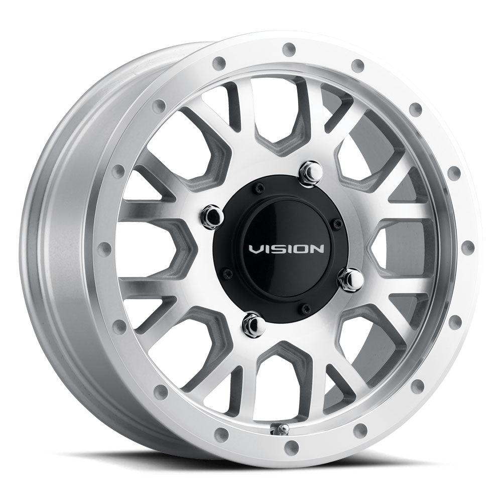 Vision ATV Wheels GV8 Invader Silver Machined