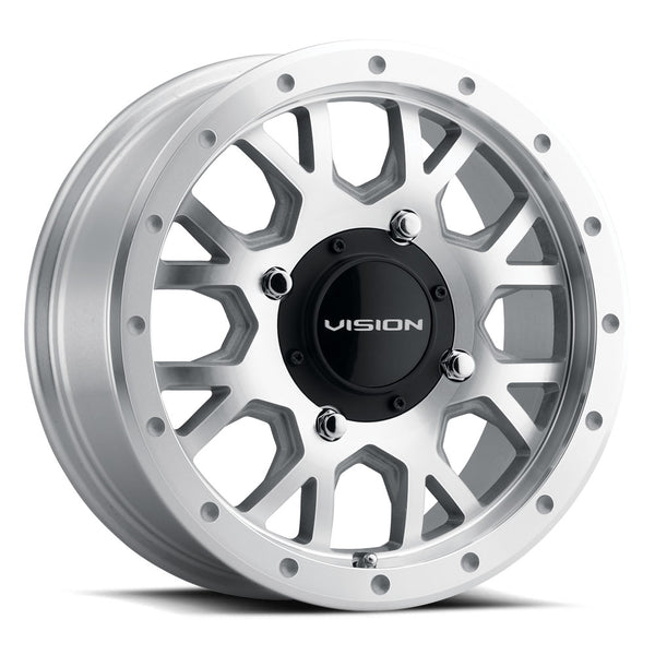 Vision ATV Wheels GV8 Invader Silver Machined