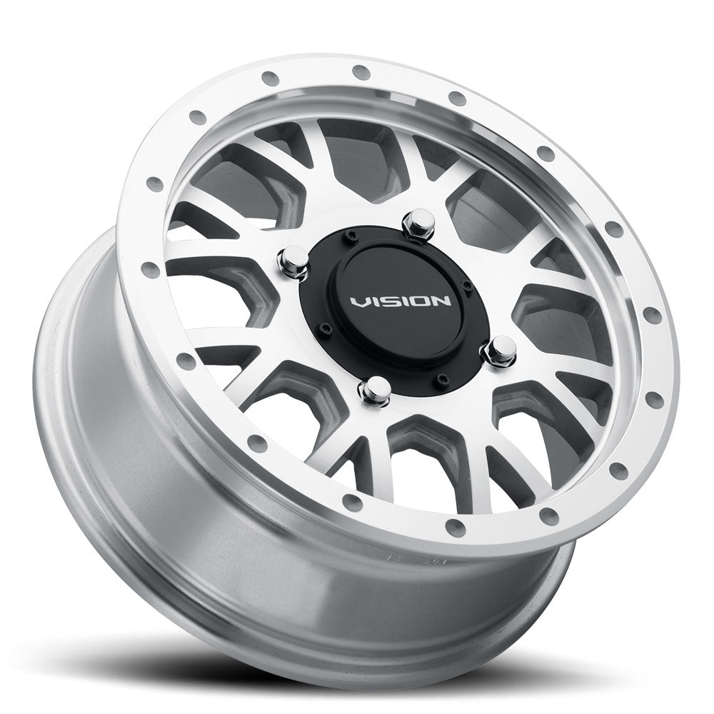 Vision ATV Wheels GV8 Invader Silver Machined