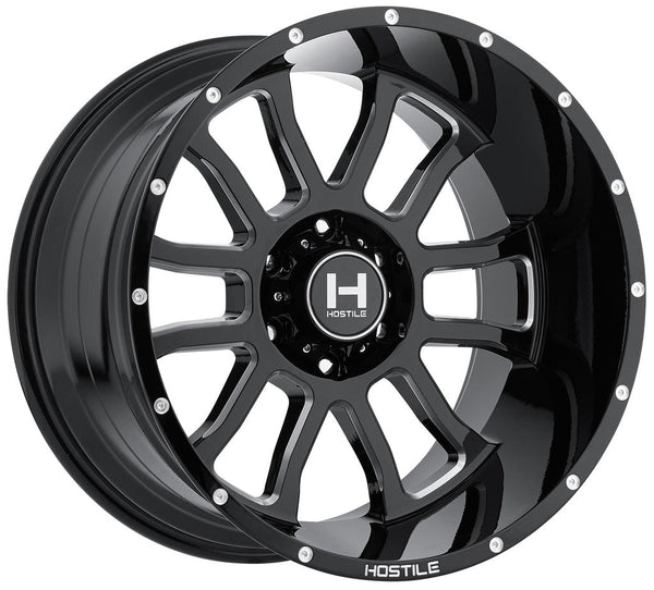 Hostile Wheels H107 Gaunlet Black Milled