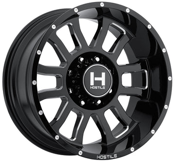 Hostile Wheels H107 Gaunlet Black Milled - Wheels Outlet