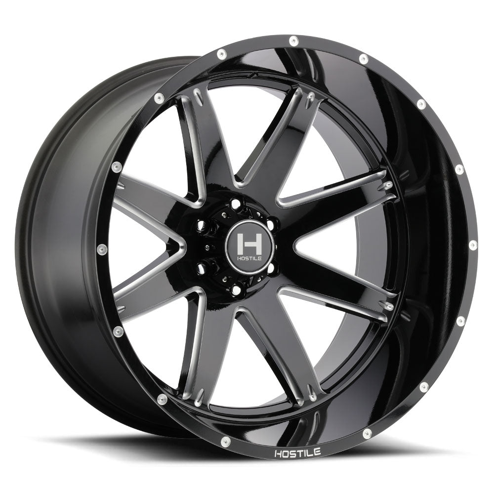 Hostile Wheels H109 Alpha Black Milled