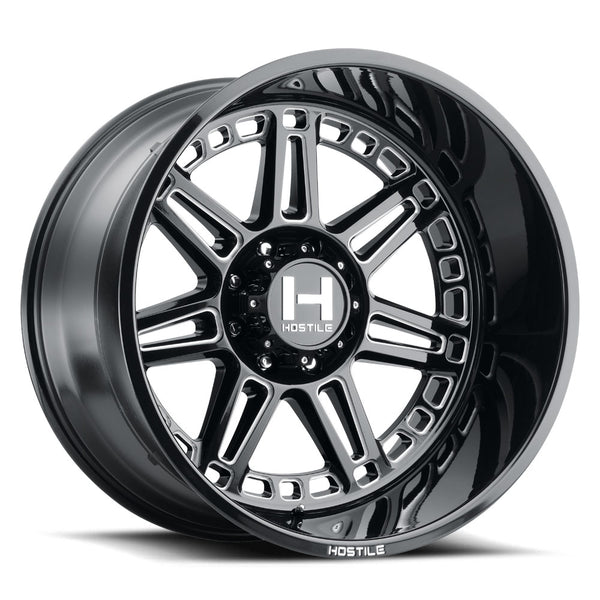Hostile Wheels H124 Lunatic Black Milled