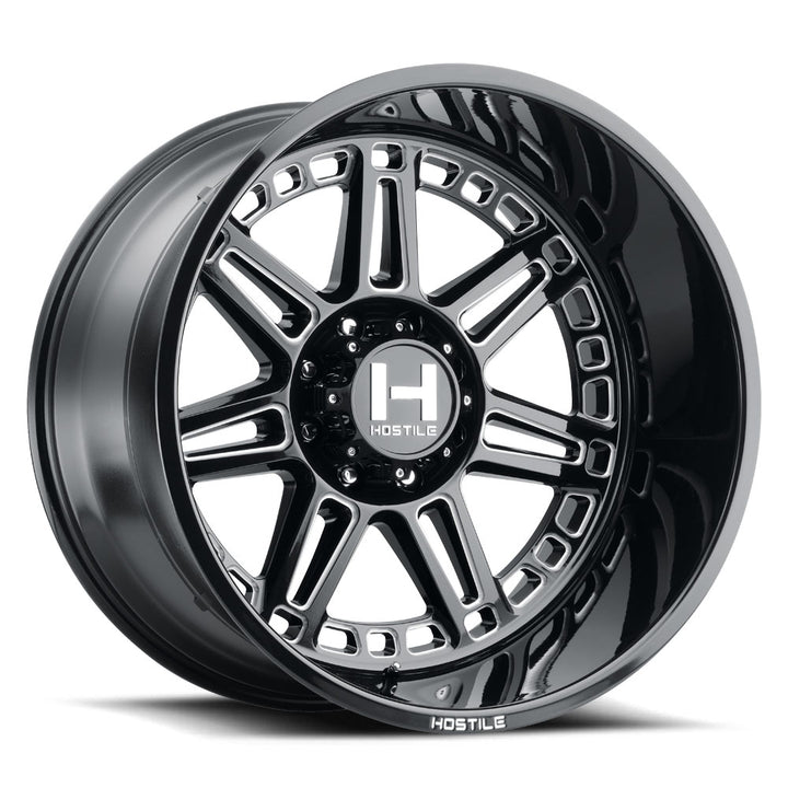 Hostile Wheels H124 Lunatic Black Milled