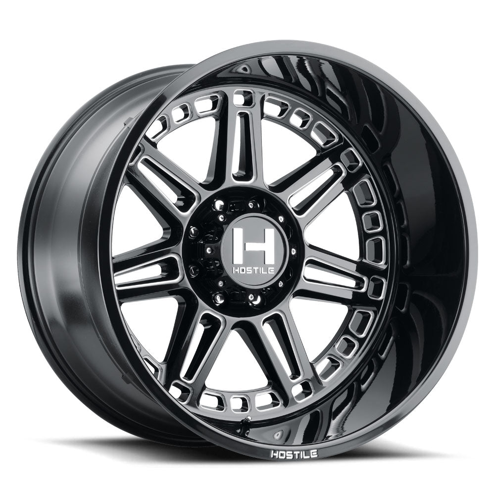 Hostile Wheels H124 Lunatic Black Milled