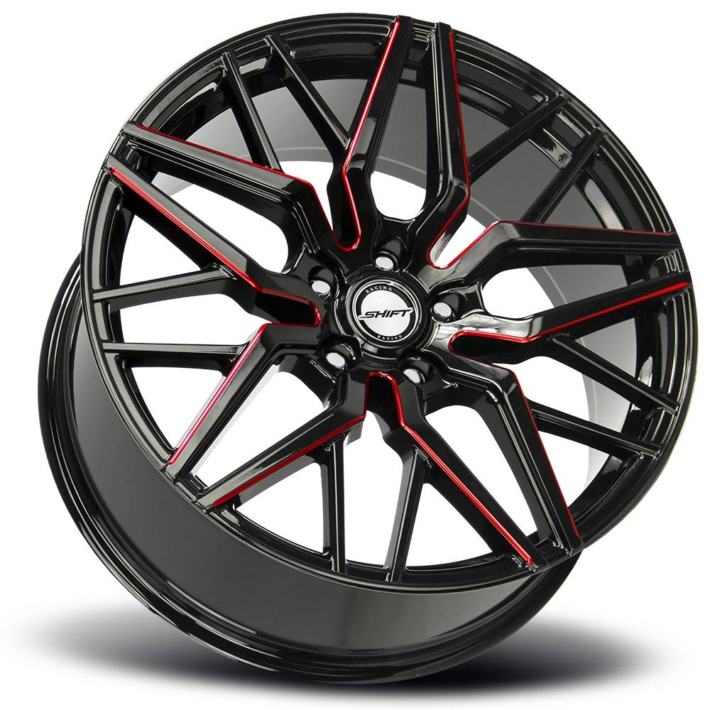 Shift Wheels H33 Spring Black Milled Red