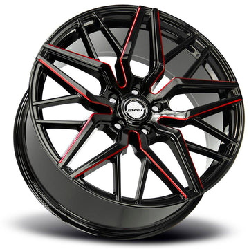 Shift Wheels H33 Spring Black Milled Red