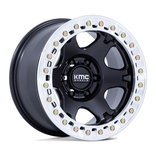 KMC Wheels KM238 Vi Beadlock Satin Black with Machined Ring
