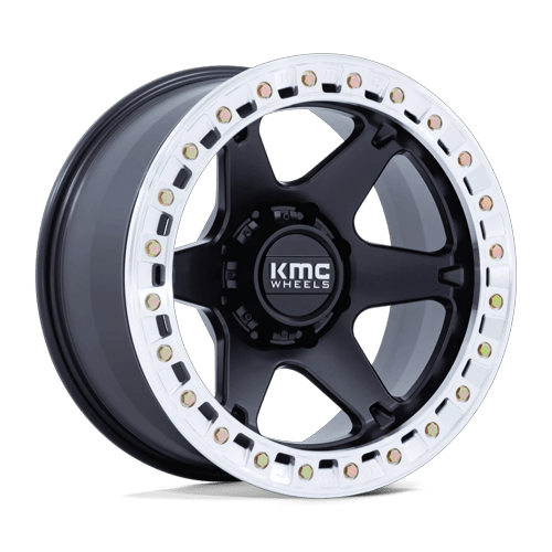 KMC Wheels KM238 Vi Beadlock Satin Black with Machined Ring