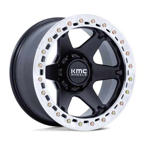 KMC Wheels KM238 Vi Beadlock Satin Black with Machined Ring