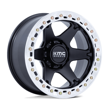 KMC Wheels KM238 Vi Beadlock Satin Black with Machined Ring