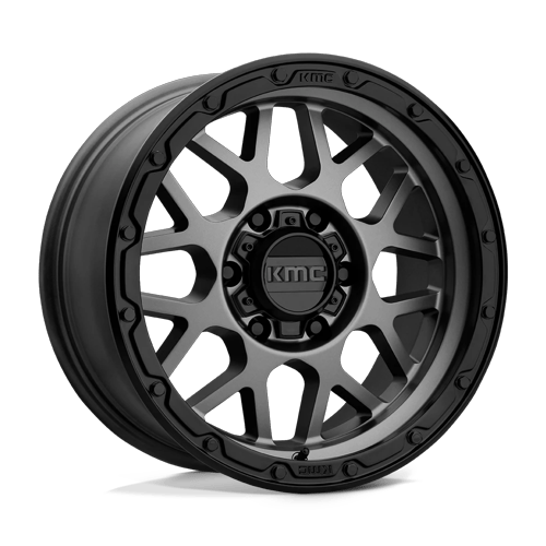 KMC Wheels KM535 Grenade Off-road Matte Gray with Matte Black Lip