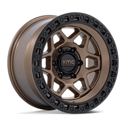KMC Wheels KM553 Torx Matte Bronze with Gloss Black Lip