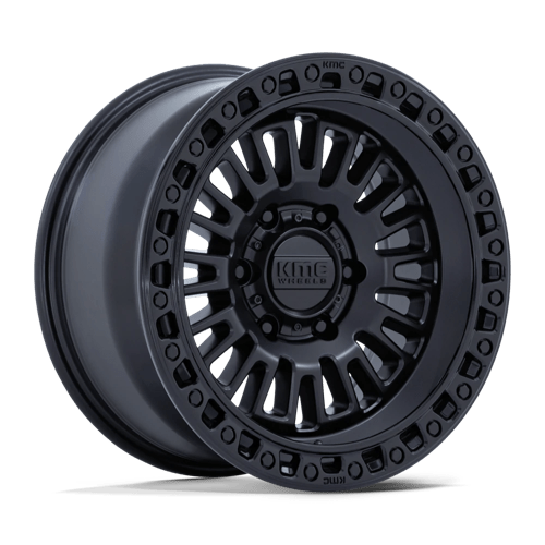 KMC Wheels KM554 Aztec Matte Black with Gloss Black Lip