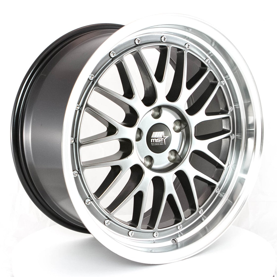 MST Wheels LeMan Hyper Black Machined Lip