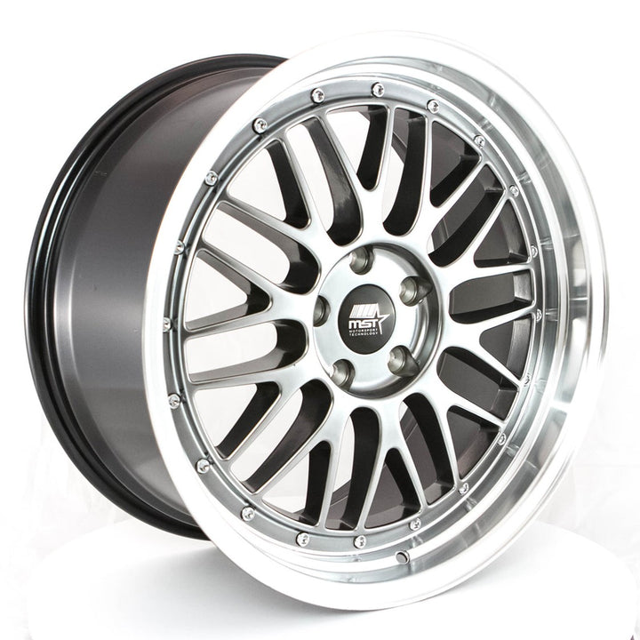 MST Wheels LeMan Hyper Black Machined Lip