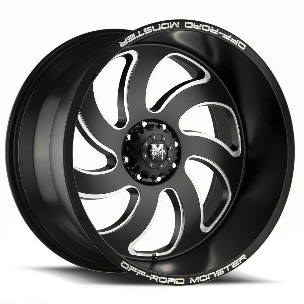 Off-Road Monster Wheels M07 Flat Black Milled